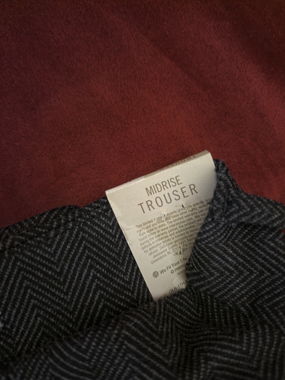 Lee Riders Kids Black Herringbone Trousers - Picture 3 of 5